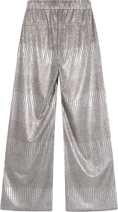 Alix the Label - Broek Zilver Wide leg pantalons zilver