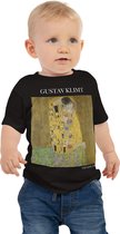 Gustav Klimt 'De Kus' ("The Kiss") Beroemde Schilderij Baby Kleding Meisjes | 100% Katoen | Kunst Baby Kleding Jongens | 6-12m