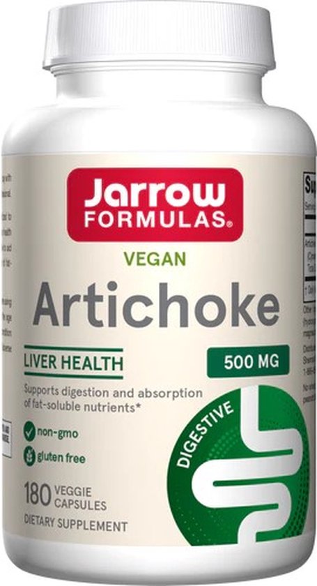 Artichoke 500mg 180 capsules - artisjokextract met caffeoylquininezuur | Jarrow Formulas