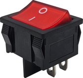 ProRide® Wipschakelaar ON-OFF KCD5-202 - 2 Polig - 250V/6A - Rood zonder controlelampje