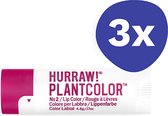 Hurraw Lippenstift PLANTCOLOR N02 (3x 4,8gr)