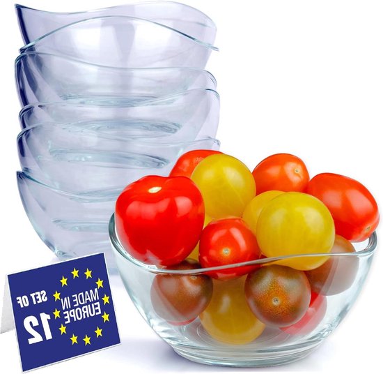 2pcs Clear Glass Pudding Cups, Glass Dessert Cups, Sundae fruit Trifle Bowl for Ice Cream, Glass Dessert Cups for fruit, Snack, Cocktail, Condiment