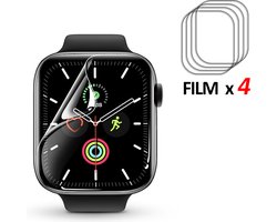 Stravo 4-Pack Apple Watch Schermbeschermer voor Apple Watch SE (2022/2020) Serie 6/5/4 - 44mm - Geavanceerd TPU Materiaal [Geen Glas], Zelfherstellend, Krasbestendig HD Helder Folie - Eenvoudige Installatie