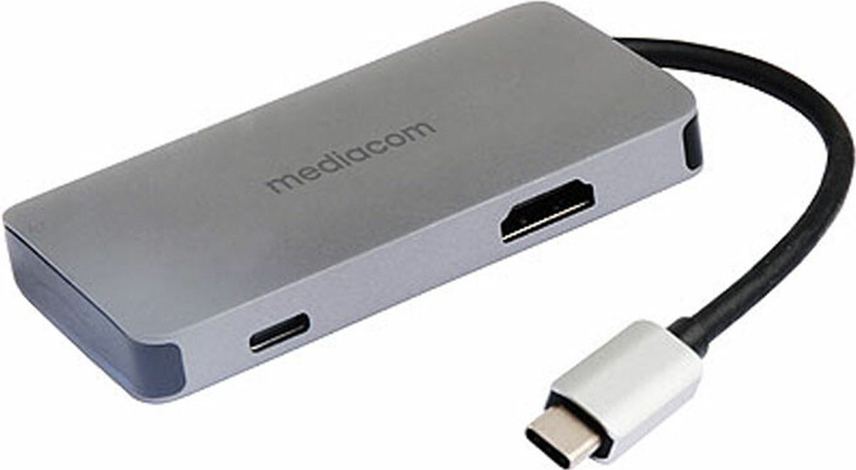 Mediacom MD-C311 interface hub Mini DisplayPort Aluminium