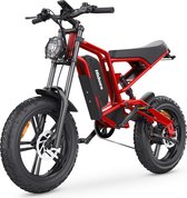 Hidoes B6 Fatbike E-bike 1200Watt motorvermogen topsnelheid 50 km/u Fattire 20X4.0’’ banden 7 Versnellingen