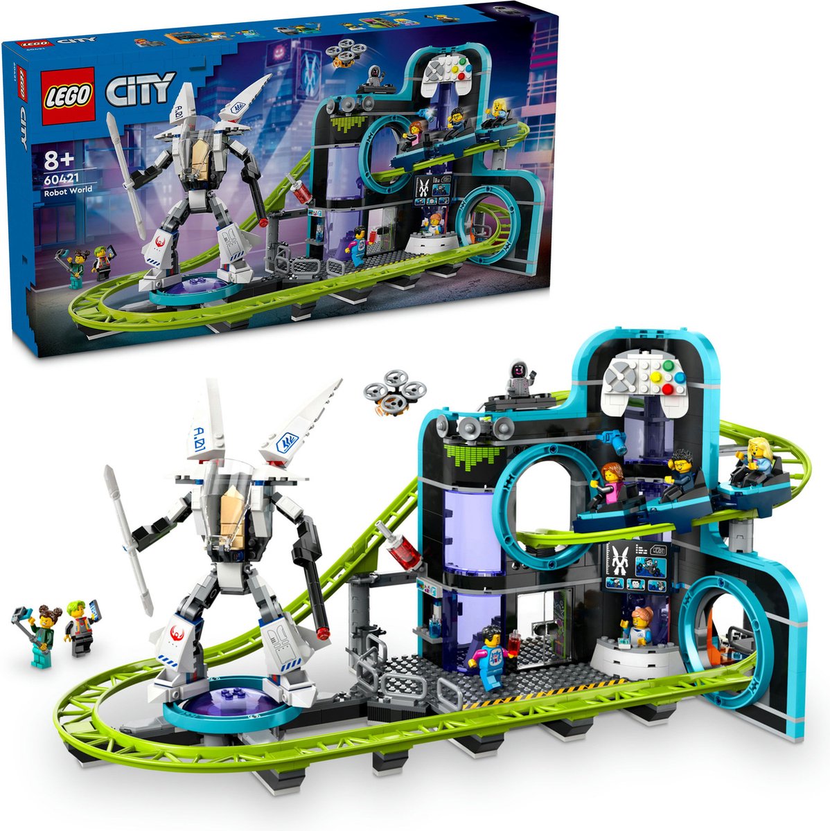 LEGO City Achtbaan in Robotwereld speelgoed - 60421 — afbeelding 19