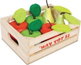 Wooden Honeybee Market Apples & Pears Crate Supermarket Pretend Play Shop Food Wooden crates