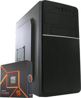 Petit PC de bureau AMD | AMD Ryzen 5-7600X | GB DDR5 | SSD de GB - NVMe | WiFi | Bluetooth | Windows 11 Pro