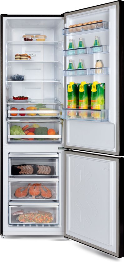CHiQ FBM351NEI42 - Koel-vriescombinatie - 356 Liter - No Frost - Stil 35dB - Inverter Compressor - Digitaal LED Display - 12 Jaar Garantie op Compressor - D Energielabel