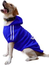 Warme hondenjas met capuchon, outfit trui hond sweatshirt donkerblauw 4XL