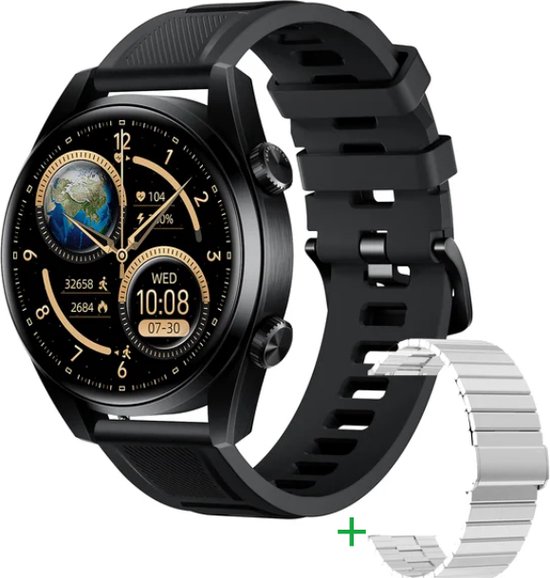 WS-11 - AMOLED Touch Wearable Device Fitness Tracker - Draadloos opladen- Sportfunctie - Werkt met Android/Apple en meer