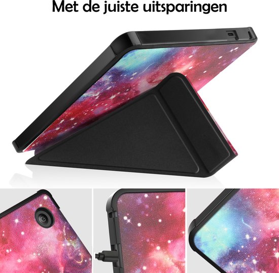 Hoesje Geschikt voor Kobo Sage Hoes Bescherm Hoesje Case Sleep Cover Trifold Met Screenprotector - Hoes Geschikt voor Kobo Sage Hoesje - Galaxy van Dux Ducis — afbeelding 3