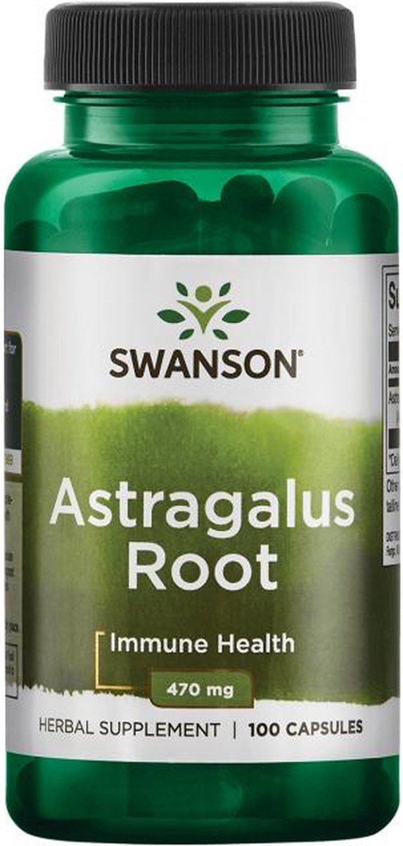 Supplementen - Astragalus 470mg - Vegan - 100 Capsules - Swanson -