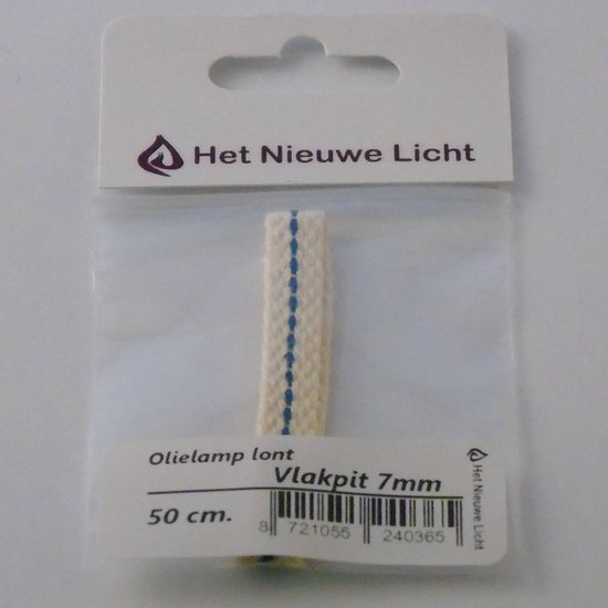 Het Nieuwe Licht ® - olielamp lont - 7mm vlakpit - voor petroleum lamp