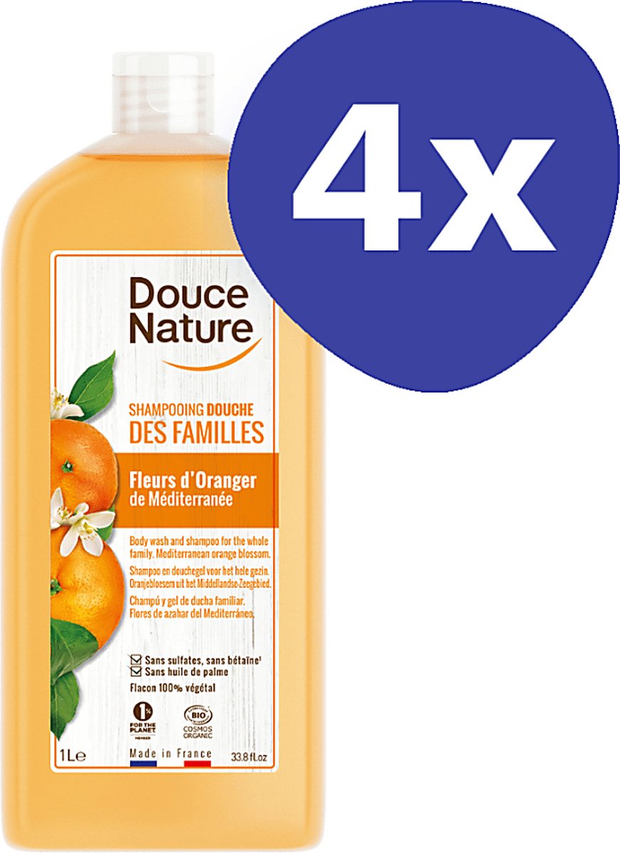 Douce Nature 2-in-1 Shampoo & Douchegel Familie (4x 1L)