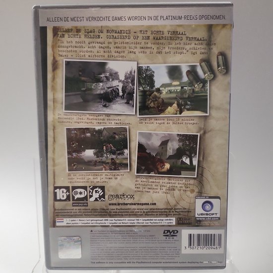 PS2 Brothers In Arms Road To Hill 30 Plat Cib