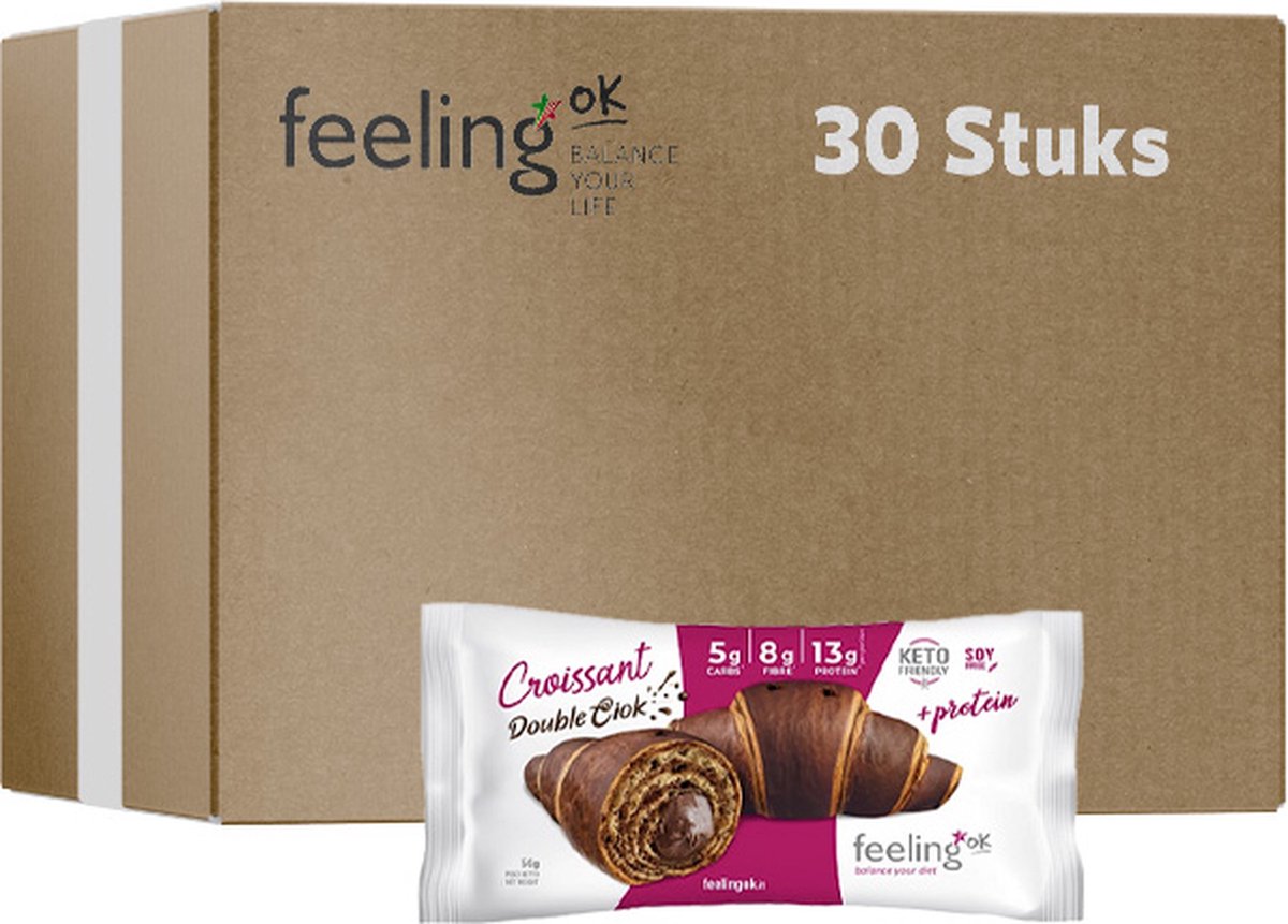 Goedkoopste Feeling OK | Croissant | Double Ciock | 30 stuks | 30 x 50 gram