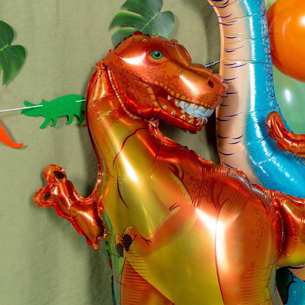 Fissaly 87 Stuks Dinosaurus Jungle Decoratie set – Dino & Safari Verjaardag Versiering – Thema Kinderfeestje — afbeelding 4