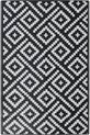 vidaXL - Buitenkleed - 120x180 - cm - PP - wit - en - zwart