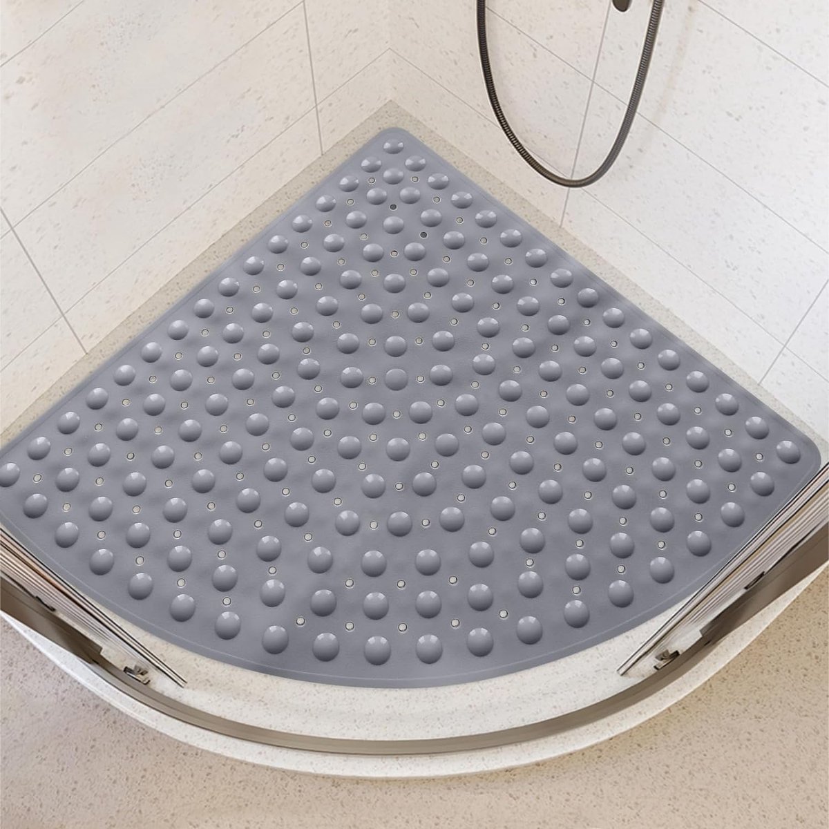 Hoekdouchemat, antislip, 70 x 70 cm, douchemat, antislip, driehoekige Hoekdouchemat, antislip, 70 x 70 cm, douchemat, antislip, driehoekige