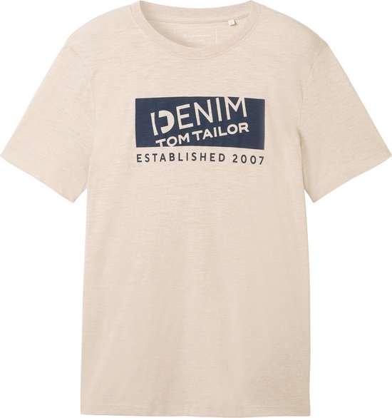 Tom Tailor T-shirt Gemeleerd T Shirt 1042062xx12 11754 Mannen Maat - XL