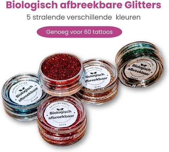 Glitter tattoo nodig? Groothandel met vele sets en sjablonen - Schmink