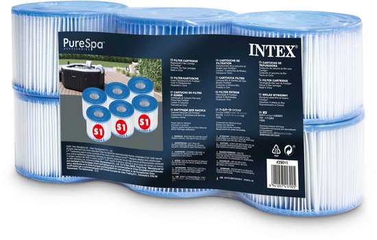 Intex Filter Cartridge Type S1 six-pack