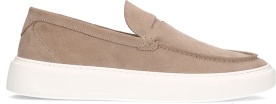 Manfield - Homme - Mocassins en daim beige à semelle sportive - Taille 45