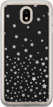 Casimoda® hoesje - Geschikt voor Samsung J7 2017 - Falling Stars - Backcover - Siliconen/TPU - Zwart