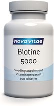 Nova Vitae - Biotine 5000 - Haar - Huid - Nagels - Energie - 100 tabletjes