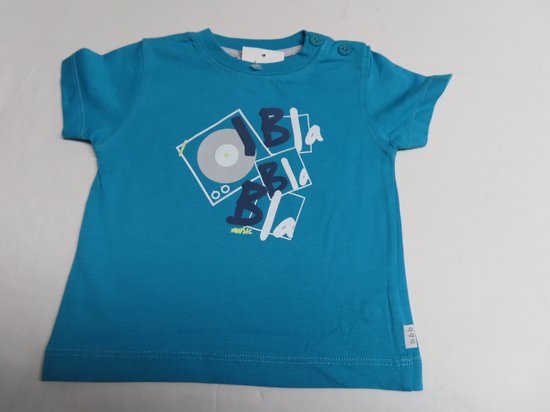 T shirt - Korte mouwen - Jongens - Turquoise - Music - 9 maand 74