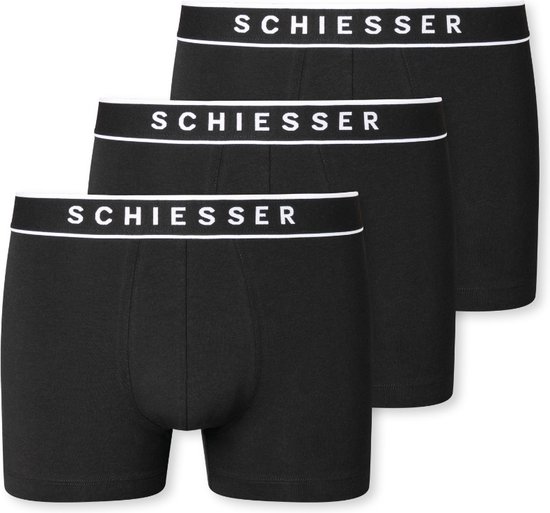 Shorts homme Schiesser - Zwart - Lot de 3 - Taille XL