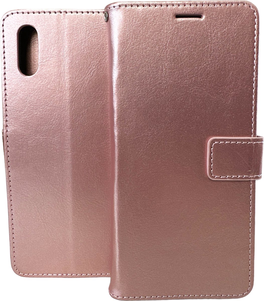 Bookcase Geschikt voor: Xiaomi Redmi 9A / Xiaomi Redmi 9AT - Rose Goud - portemonnee hoesje