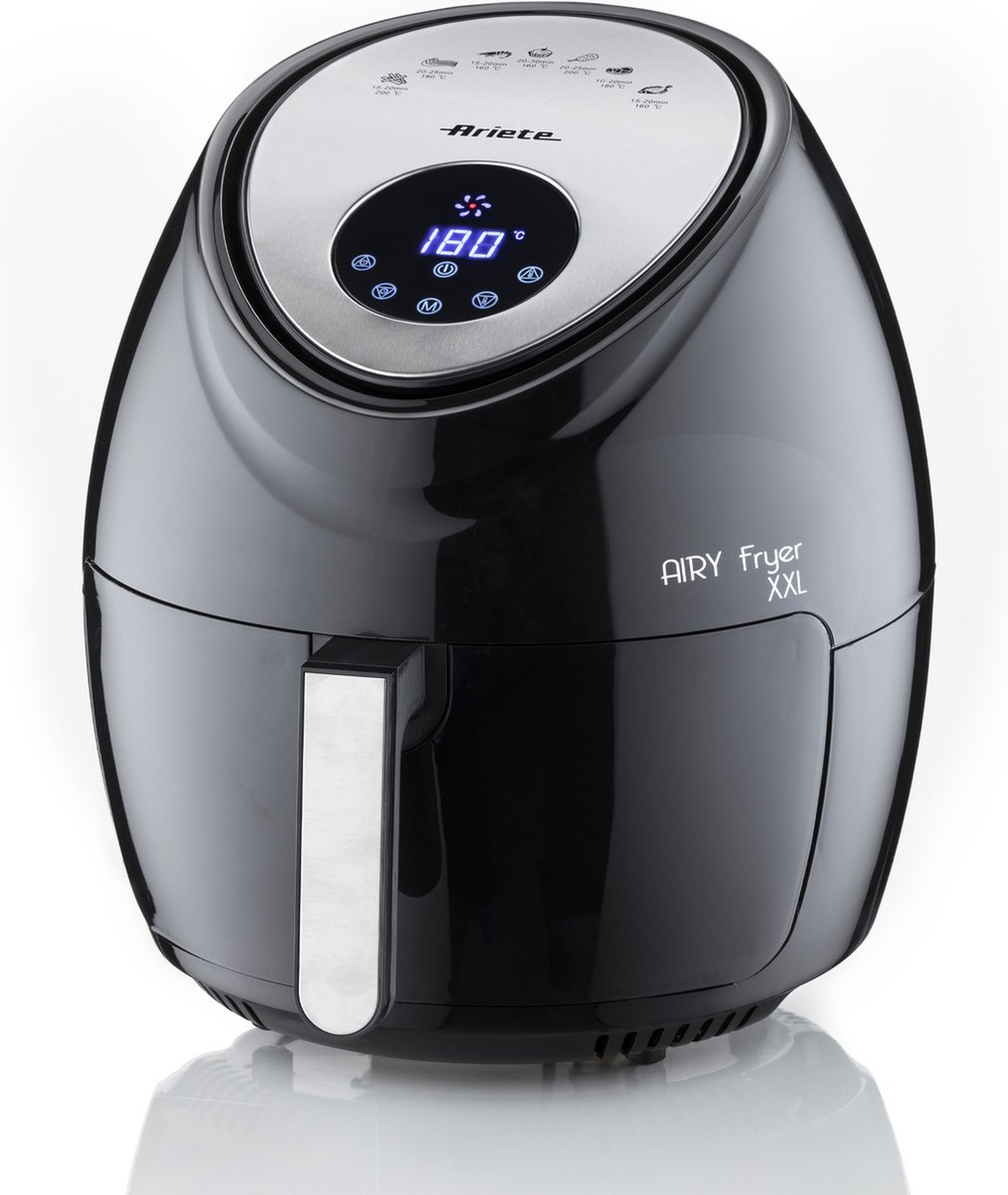 Ariete 4618 Heteluchtfriteuse 5,5 l Enkel Zwart, Roestvrijstaal Vrijstaand 1800 W