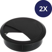 2x Kabeldoorvoer Zwart - Boordiameter: ø70mm - Diepte: 20mm - Diameter: 78mm - Rond