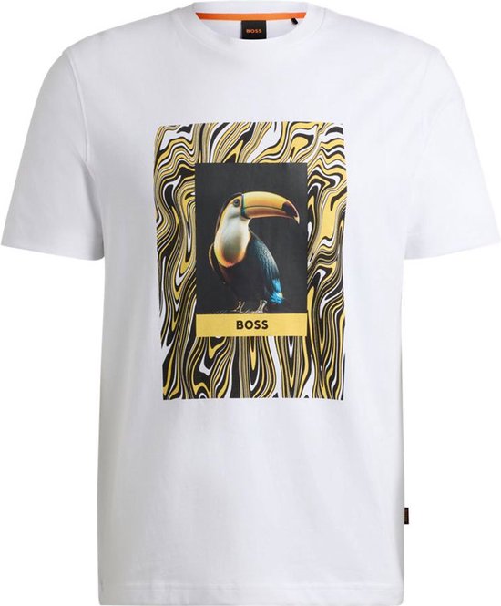 Boss Tucan 10260136 01 T-shirt Met Korte Mouwen Wit XL Man