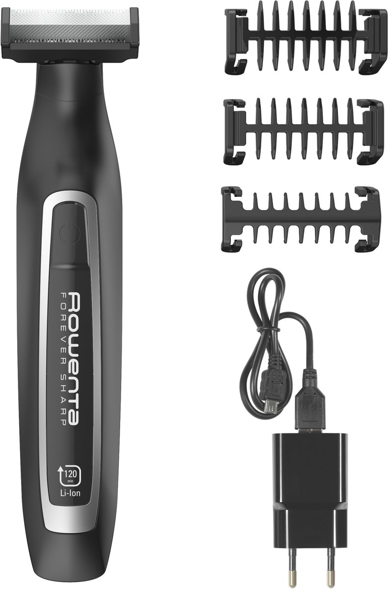 Rowenta Forever Sharp TN6000 - Baardtrimmer - Nat en droog -  Zwart, Zilver