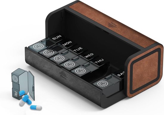 Wekelijkse pillenorganizer 2 keer per dag - Grote reispillendoos 7