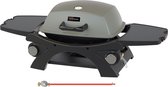 KitchenBrothers Gas BBQ - Tafelmodel Barbecue - Tafelbarbecue - Anti-aanbaklaag - 37x48 cm Grilloppervlak - Zwart