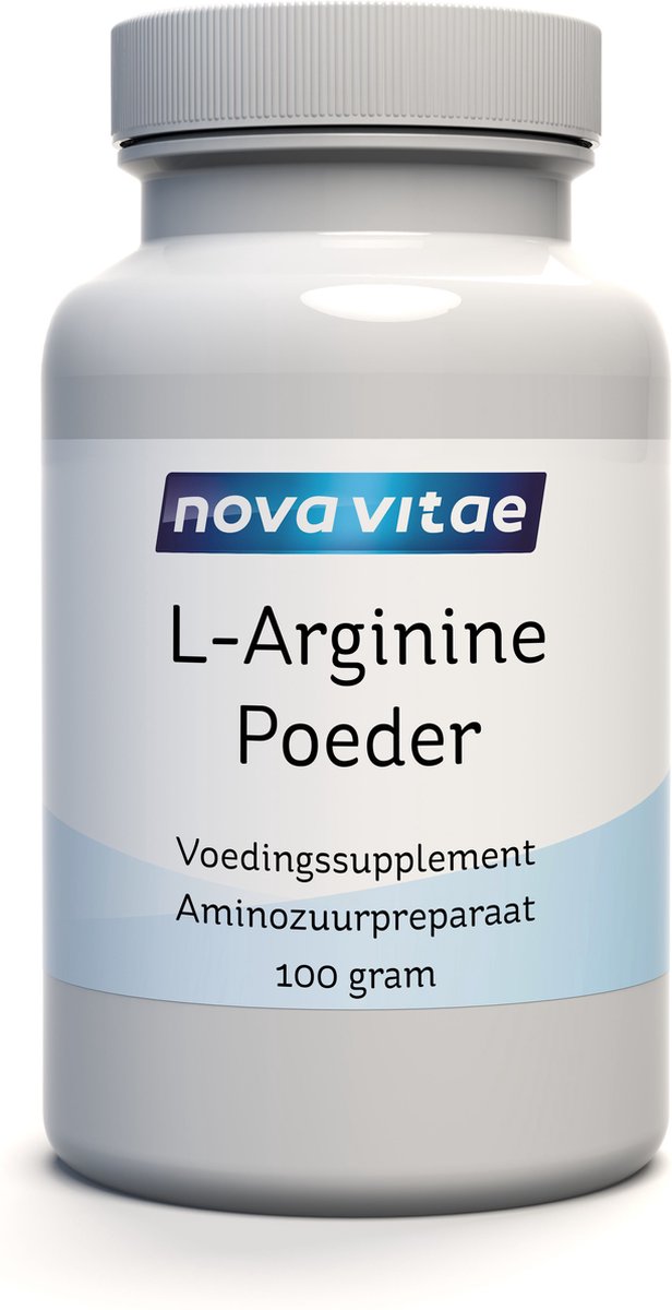 Goedkoopste Nova Vitae - L-Arginine Poeder - Spieropbouw - bloedsomploop - libido - 100 gram