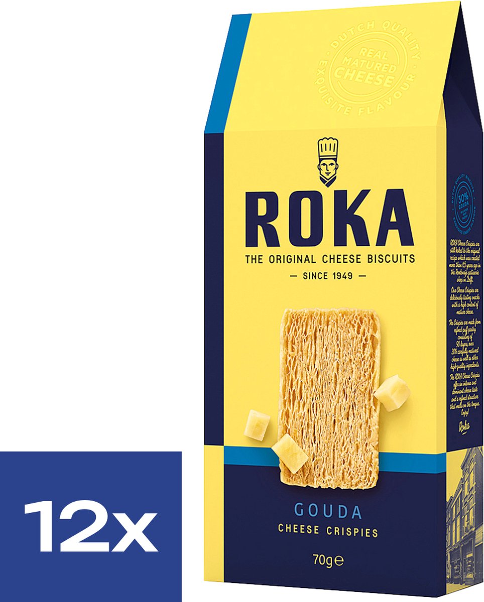 Goedkoopste 12x Roka Gouda Crispies 70 gr