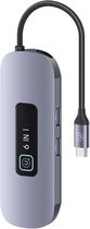 USAMS 6-in-1 USB-C Hub - voor PC/Laptop - Zilver