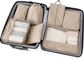 Somstyle Cubes d'emballage set 7 pièces - organisateur pour valise et sac à dos - Cube de compression - beige