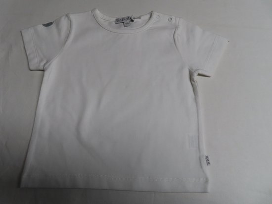 T shirt - Korte mouwen - Unie - Wit - Effen - 1 jaar 80