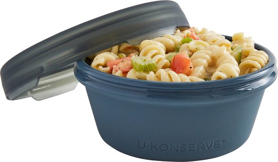 U-Konserve - Bouncebox ronde 8oz / 250ml - Contenant alimentaire 100% silicone platine - Night Harvest