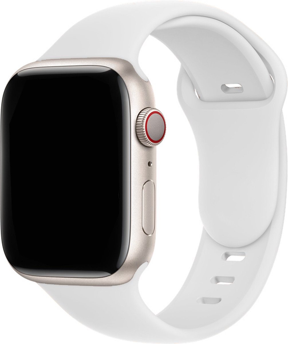 Zachte Siliconen Sport Band Wit Geschikt voor Apple Watch 42mm Series 3 2 1 . bol