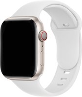 Nieuw Zachte Siliconen Sport Band - Wit - Geschikt voor Apple Watch 42mm - 44mm - 45mm - 49mm - Waterproof smartwatchband voor iWatch series Ultra 9 8 7 6 5 4 3 2 1 SE grote modellen