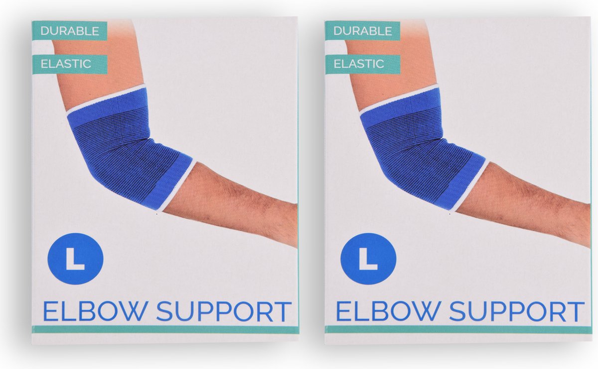 Premium Elleboogbraces Set van 2 - Maat L | Elbow Support & Steunband | Comfortabele Elleboogbandage & Sleeve | Optimale Armbraces voor Sport en Herstel