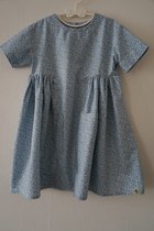 Robe-bleu bébé à fleurs-98/104-fait main (Sweet baby Bedstraw)