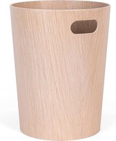 houten prullenbak Börje | Moderne houten prullenbak voor kantoor, kinderkamer, slaapkamer en nog veel meer | eiken wit